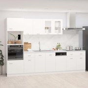 vidaXL 7 pcs conjunto armários de cozinha derivados de madeira Lyon branco