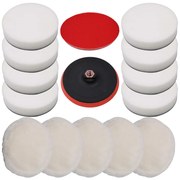 vidaXL 14 pcs conjunto de discos de polir 180 mm