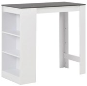 Mesa de bar com prateleira branco 110x50x103 cm