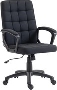 Vinsetto Cadeira de Escritório Giratória com Altura Ajustável e Apoio para os Braços Estilo Moderno 59x63x96-105,5 cm Preto | Aosom Portugal