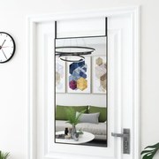 vidaXL Espelho para porta 50x100 cm vidro e alumínio preto