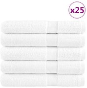 vidaXL Toalhas de sauna premium SOLUND 25pcs 80x200 cm 600 gsm branco