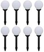 vidaXL Candeeiros de exterior 8 pcs LED 15 cm com estacas de enterrar