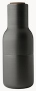 Moinhos de sal e pimenta com tampa em madeira de nogueira Bottle Grinder, conjunto de 2