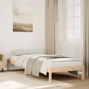 vidaXL Cama extra longa sem colchão 100x220 cm madeira de pinho maciça