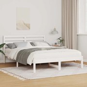 vidaXL Estrutura da Cama com cabeceira Branco 140 x 190 cm