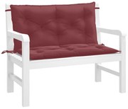 Almofadões banco jardim 2pcs 100x50x7cm mesclado vermelho tinto