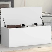 vidaXL Caixa de arrumação 90x35x35 cm derivados de madeira branco