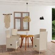 5 pcs conjunto de jantar para jardim bege