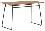 Mesa de jantar 120x60x73 cm contraplacado maciço e aço