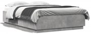 vidaXL Estrutura de cama 140x200 cm derivados de madeira cinza cimento