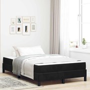 vidaXL Cama box spring com colchão Preto 120 x 190 cm Veludo
