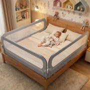 Conjunto 3 Barras dobrável para cama infantil Inclui 2 peças de 198 cm e 1 de 178 cm com capa removível em tecido Oxford, base em forma de U e correia