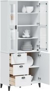 vidaXL Armário alto VIKEN 80x40x190 cm madeira de pinho maciça branco