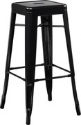 Banqueta Alta Empilhável Em Aço Lix Preto & ↑75 Cm - Sklum