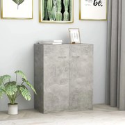 vidaXL Aparador 60x30x75 cm contraplacado cinzento cimento