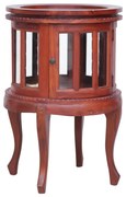 vidaXL Vitrina 50x50x76 cm madeira de mogno maciça castanho