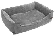 Cama para cães com tecido linen-look, bordas elevadas e capa lavável. | FEANDREA | 110 x 75 x 27 cm | cinzento | PGW12GG.