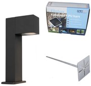 Candeeiro industrial de pé para exterior antracite 30 cm IP44 - Baleno