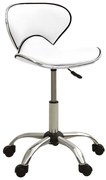 vidaXL Banco de salão/spa couro artificial branco