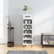 vidaXL Sapateira 30x35x105 cm derivados de madeira branco brilhante