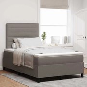 vidaXL Cama Box Spring com Colchão Taupe Pequena Dupla e Tecido