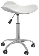 vidaXL Banco de salão/spa couro artificial branco