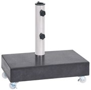 vidaXL Base para guarda-sol 45x25x8 cm granito preto