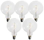 Conjunto de 5 Lâmpadas LED E27 Reguláveis Filamento Espiral G125 4W 270 lm 2700K