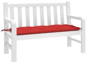 vidaXL Almofadão p/ banco de jardim 120x50x7 cm tecido oxford vermelho