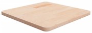 vidaXL Tampo de mesa quadrado 50x50x2,5 cm carvalho maciço não tratado