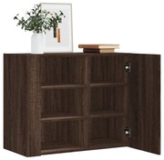 vidaXL Armário parede 75x35x60 cm derivados madeira carvalho castanho