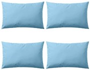 vidaXL Almofadas para exterior 4 pcs 60x40 cm azul claro