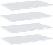 vidaXL Prateleiras estante 4pcs 80x50x1,5cm contrapl. branco brilhante