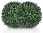 HOMCOM Conjunto de 2 bolas de topiaria artificial, plantas decorativas falsas resistentes aos raios UV, Ø 42 cm, violeta e verde | Aosom Portugal