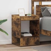 vidaXL Mesa de apoio 2 pcs Carvalho Defumado 40 x 40 x 56 cm