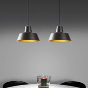 Candeeiro de Teto Saglam – Preto e Dourado – 62 x 30 cm