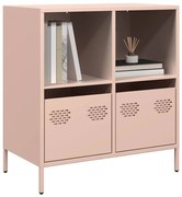 Aparador 68x39x73,5 cm aço laminado a frio rosa