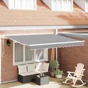 vidaXL Toldo Manual Branco 3 x 2,5 m Metal