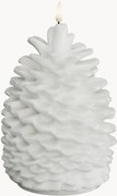 Vela LED artesanal com aspeto de chama real Pine Cone, Alt 19 cm