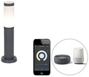 LED Candeeiro de poste exterior inteligente antracite 45 cm com Wi-Fi P45 - Rox Moderno