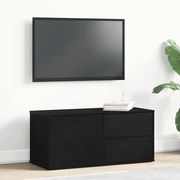 vidaXL Gabinete para TV com gaveta Carvalho Preto 80 x 34 x 36 cm