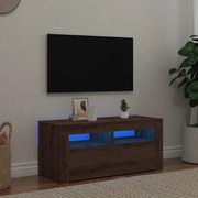 vidaXL Móvel TV c/ luzes LED derivados de madeira carvalho artisiano