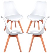 Pack 4 Cadeiras Synk Basic - Branco