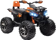 HOMCOM Veículo infantil 12 V com função frente/verso, leitor MP3, farol, 3-8 km/h, 3-5 anos, Laranja | Aosom Portugal