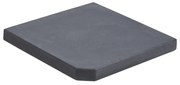vidaXL Base para guarda-sol quadrada em granito 25 kg preto