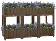 vidaXL Canteiro elevado 120x40x71 cm polipropileno