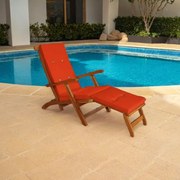 Almofada para espreguiçadeira (NÃO INCLUÍDA) Deckchair 184,5 x 43 x 5 cm Laranja envermelhado
