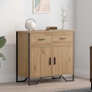vidaXL Buffet com gaveta carvalho artisiano 79.5 x 35.5 x 74.5 cm