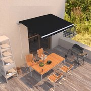 vidaXL Toldo retrátil automático 300x250 cm antracite